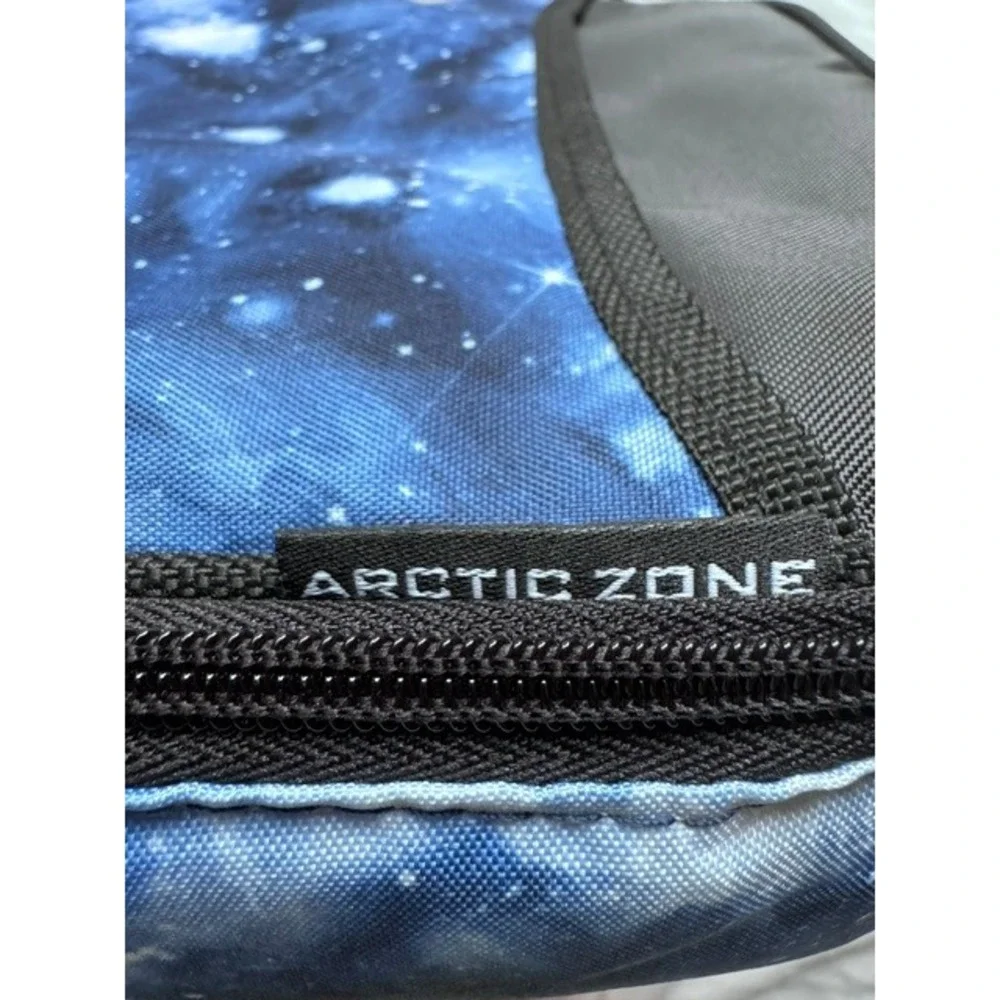 Arctic Zone Kids Galaxy Print Insulated Lunch Box Blue Star Space School Bag